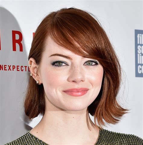 emma stone haircut|emma stone brunette hair.